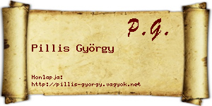 Pillis György névjegykártya